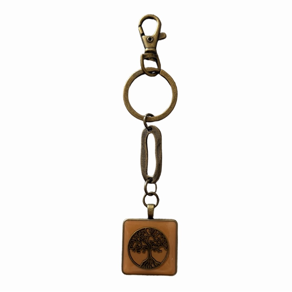 Bronze-Tone Tree of Life Keychain | Symbolic Charm | Boho Gift